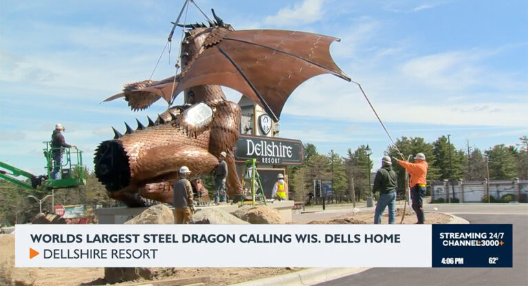 Wisconsin Dells welcomes world’s largest steel dragon from Las Vegas